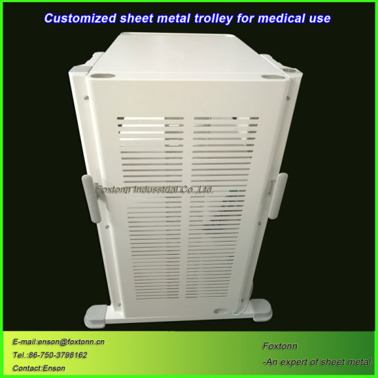 Sheet Metal Fabrication Hospital Trolley Cart for Medical Equipment
