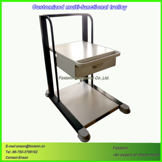 Sheet Metal Fabrication Multi-Functional Medical Trolley for Hospital Equipment